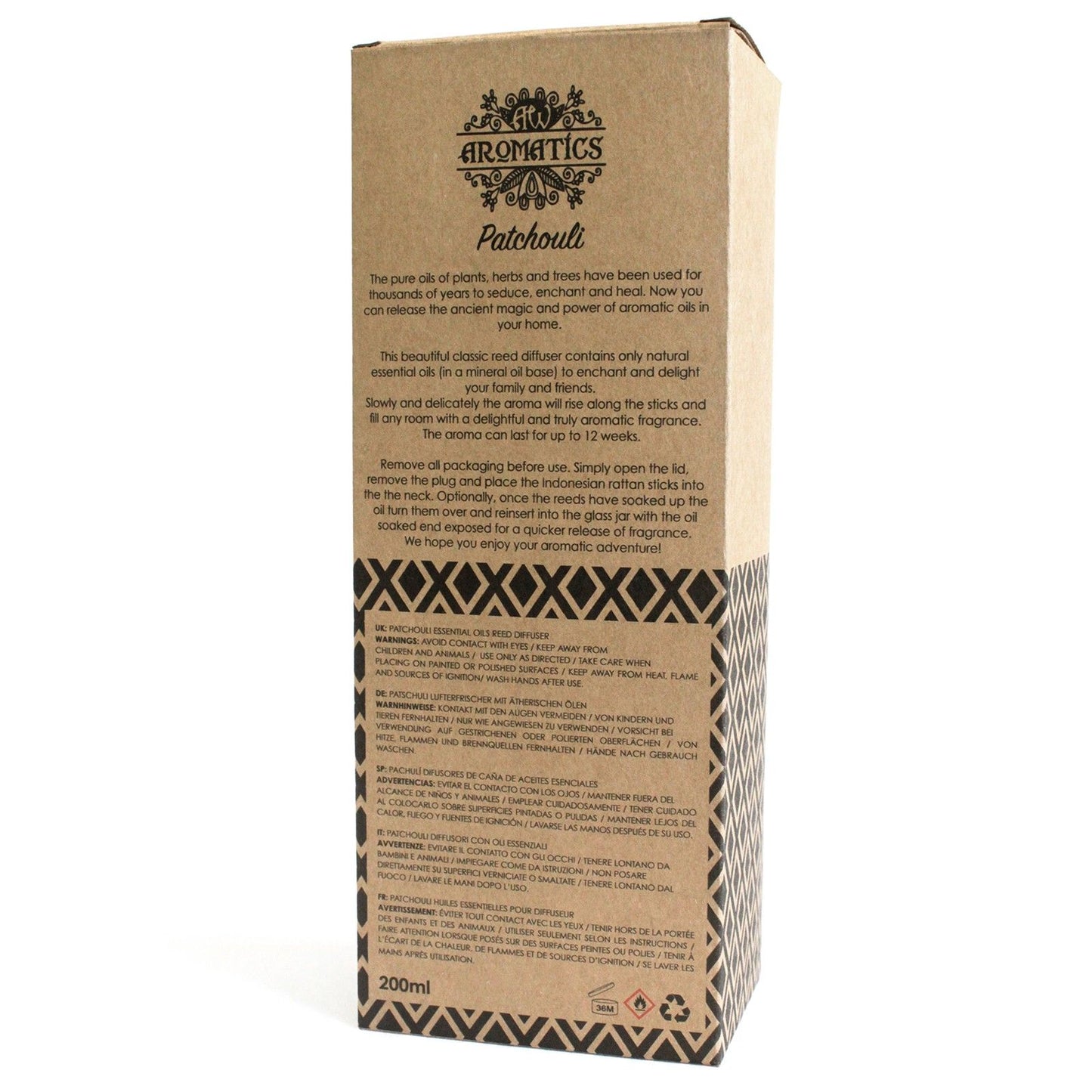Patchouli Reed Diffuser – Ätherisches Öl | 200 ml