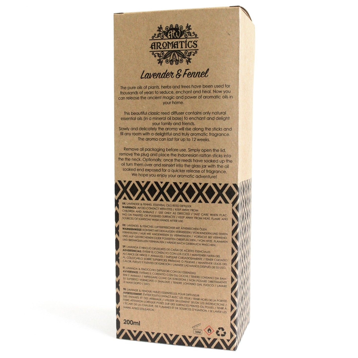 Lavendel & Fenchel Reed Diffuser – Ätherisches Öl | 200 ml