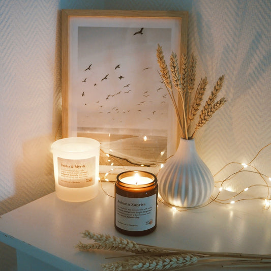 Duftkerze „Autumn Sunrise" | Herbst Duftkerze | Handgemacht | 100g - GlowHaus