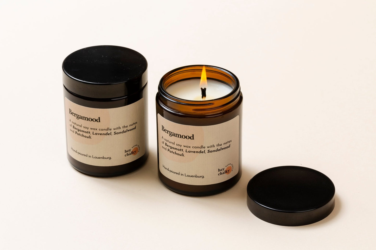 Duftkerze „Bergamood" | Bergamotte & Grüner Tee | Handgemacht | 155g - GlowHaus