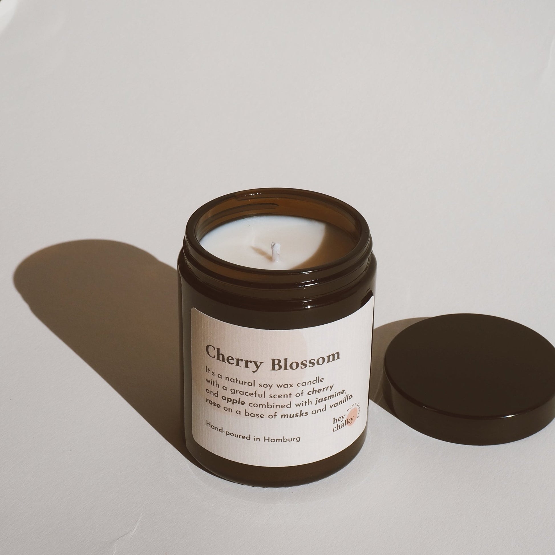 Duftkerze „Cherry Blossom" | Kirsche & Jasmin | Handgemacht | 100g - GlowHaus
