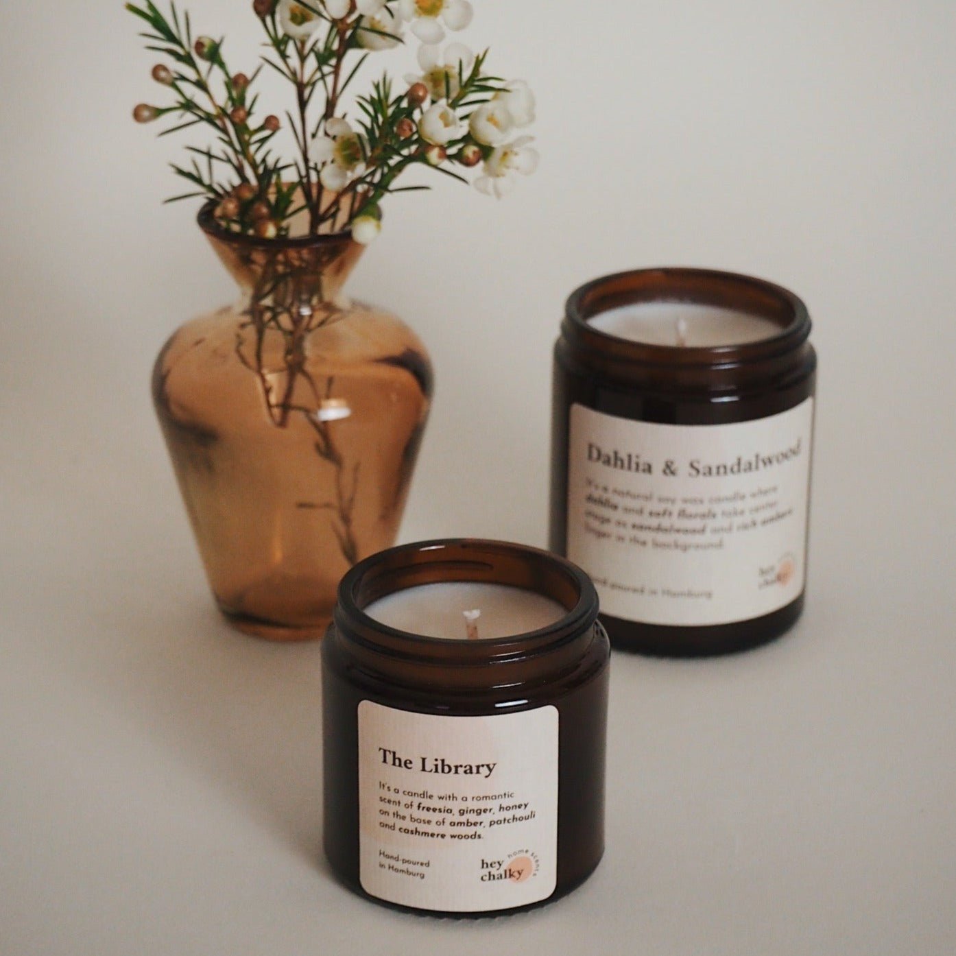 Duftkerze „The Library" | Orientalische Noten | Handgemacht | 100g - GlowHaus