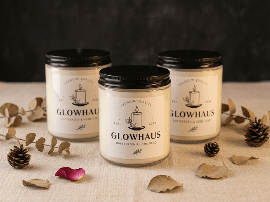 Duftkerze „Tonka & Tabak" | Warm & Sinnlich | Handgemacht | 240ml | GlowHaus - GlowHaus