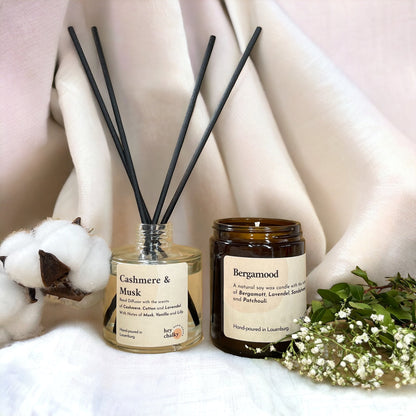 Duftset Harmonie mit Duftkerze und Reed Diffuser von GlowHaus