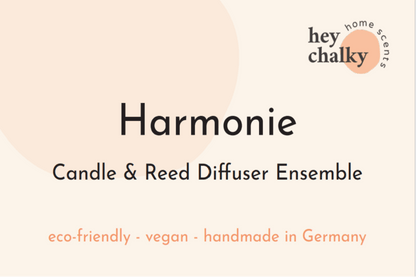 Duftset „Harmonie" | Duftkerze & Reed Diffuser Set | Geschenk Frauen | Handgemacht - GlowHaus