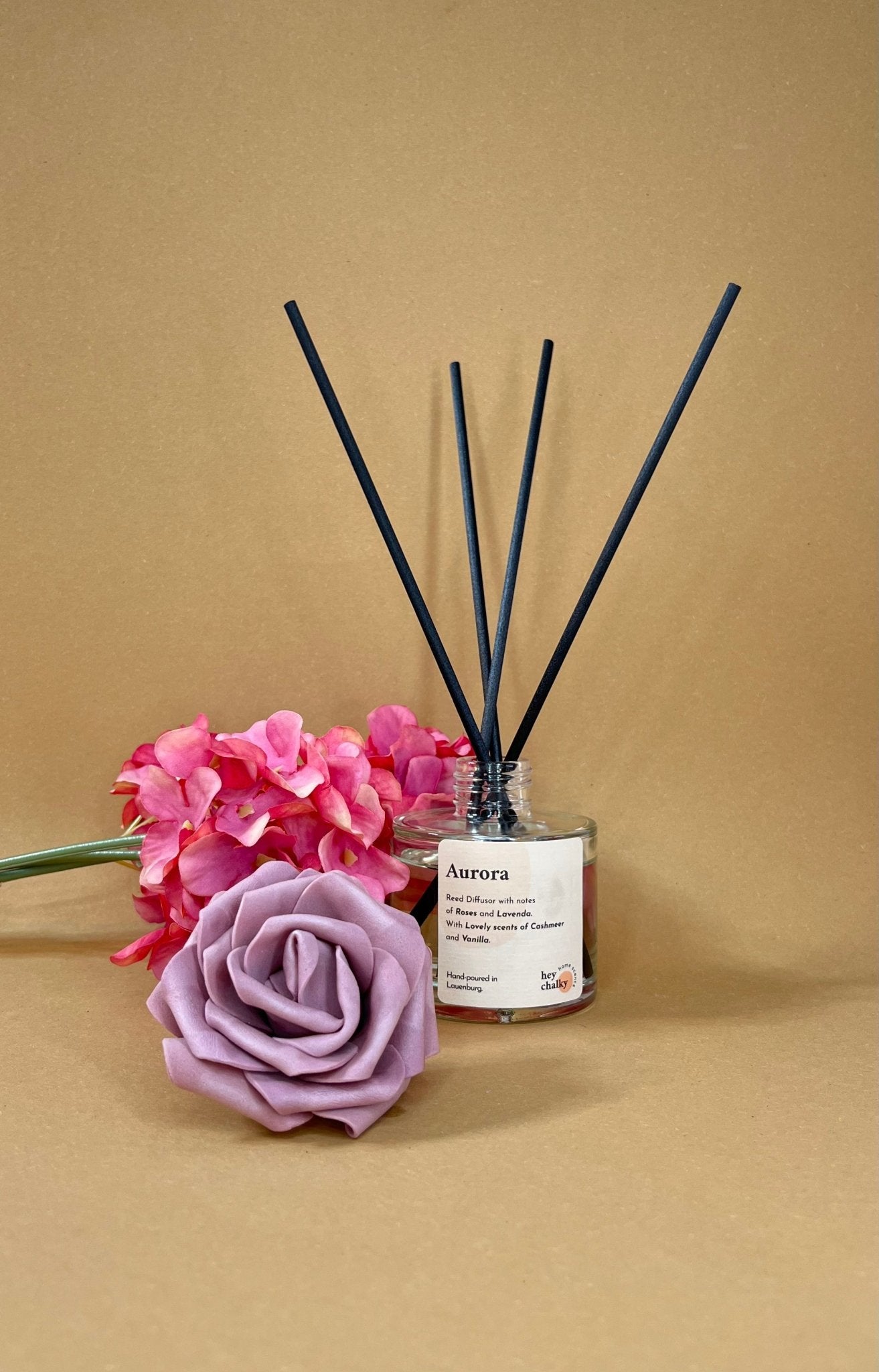 Reed Diffuser „Aurora" | Sanfter Baumwollduft | Raumduft Handgemacht - GlowHaus