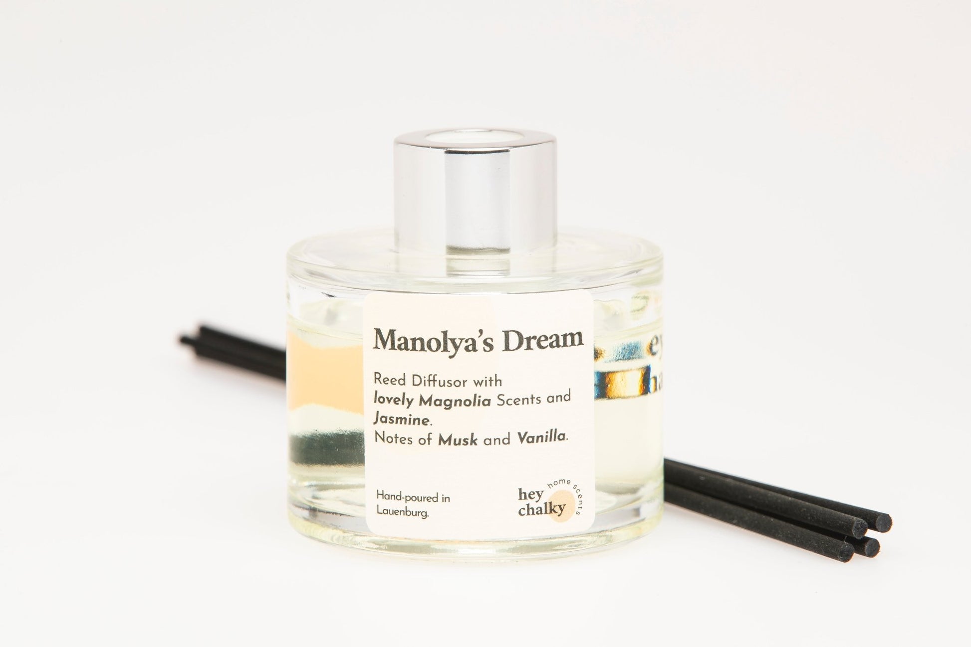 Reed Diffuser „Manolya's Dream" | Magnolie & Moschus | Raumduft Handgemacht - GlowHaus